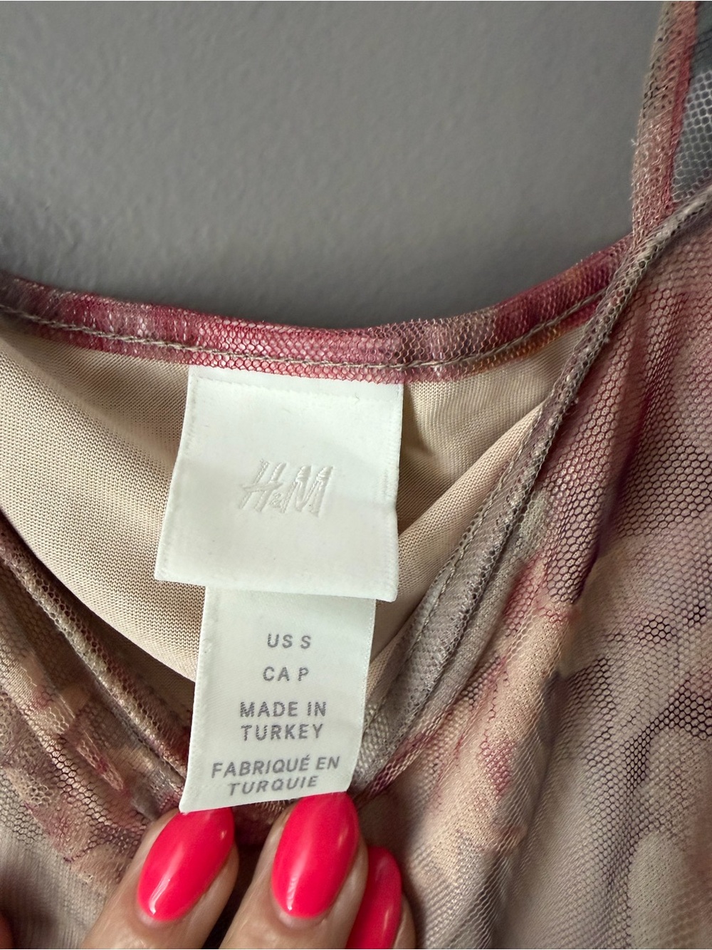 H&M Sheer Floral Tiered Midi Dress in Blush, Pink, Blue and Yellow size small - Picture 2 of 3